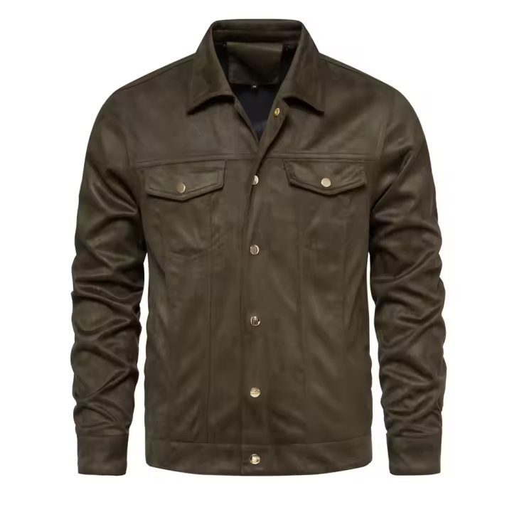 Nueva chaqueta de solapa para hombre de talla europea de otoño, abrigo informal, top de hombre de calidad adelgazante a la moda - 1