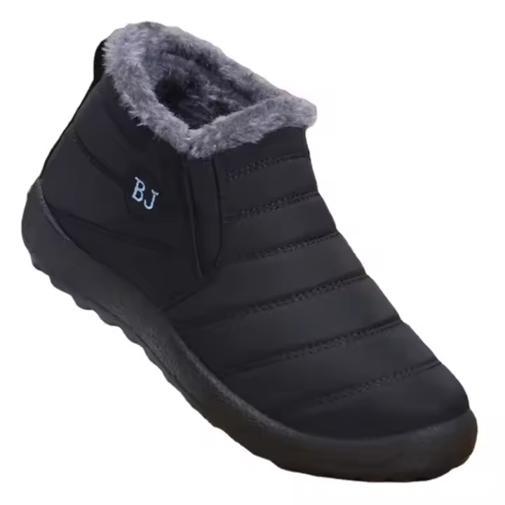 Botas De Invierno Impermeables Para Mujer 2023 Nuevas Botas De Nieve Con Peluche Blanco Y Negro Botas De Tobillo Calientes Para Parejas Con Plataforma De Algodón - 1