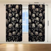 2pcs Cortina De Ojo De Búho Para Decoración Del Hogar Tratamiento De Ventana Para Dormitorio Oficina Cocina Sala De Estar Y Estudio 100% Poliéster - details 14