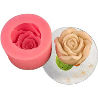 Molde De Silicona Suave De Rosa 3D Para Trabajo De Arcilla Resina Arte Fondant Decoración De Pastel De Chocolate Hielo Y Jabón Herramienta De Hornear - details 1