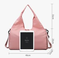 Bolsa de viaje, Bolsa de entrenamiento, Bolsa Deportiva con soporte para Esterilla de yoga, Bolsa de Lona con compartimiento de Zapatos, Bolsa de fin de semanacon bolsos para almacenamiento en seco y Húmedo (multicolor) - details 1