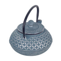 CAPRILO REGALOS & DECORACIÓN Tetera Decorativa de Hierro Colado con Filtro "Gris con Grabado" Te e Infusiones. Menaje de Cocina. Decoración del Hogar. Regalos Originales. 17 x 15 x 10,50 cm - details 3