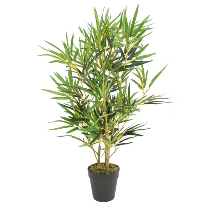 vidaXL Árbol de Bambú Artificial con Planta Decoración Verde Dimensiones Ø 14 x 80 cm (368 hojas),  Ø 16 x 120 cm (552 hojas),  30 x 14 x 80 cm (368 hojas) y mas - 1