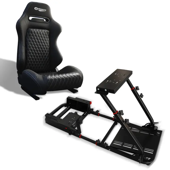 MODAUTO Cockpit SimRacing, Soporte de Simulacion, Estructura de SimRacing+Asientos Opcional - 1