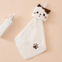 Toalla De Cocina Absorbente De Gato Lindo Paño De Limpieza Suave De Velours Coral Toalla De Mano Colgante Para Cocina - details 8