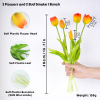 Decoración De Flores Artificiales De Silicona En Forma De Tulipán Para Bodas Y Salones Real Touch Adornos Florales Para El Hogar - details 5