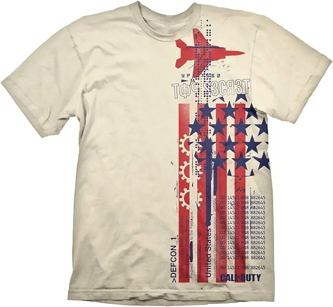 Camiseta Call of Duty Top Secret Crema Talla L - 1