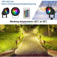 Loco LED RGB Para Exterior de 10 W with Pincho, iluminación LED para exterior, lámpara de Jardín impermeable IP65, Juego de 2 - details 2