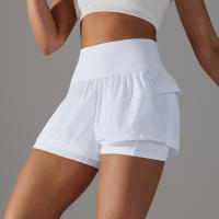 Shorts Deportivos De Mujer Para Gimnasio Y Tenis Con Bolsillos Pantalones Elásticos De Yoga Y Golf Entrenamiento Correr - details 5