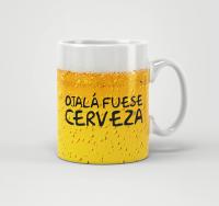 Taza Original 350ml – "Ojalá fuese cerveza" – Diseño divertido y frase de humor – Regalo ideal para mujeres – Apta para microondas y lavavajillas – Perfecta para café o té - details 0
