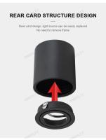 Spotlight LED GU10 Para Techo Montaje En Superficies Cilindro De Lámpara Bajo 220V Foco Iluminación Decorativa Para Dormitorio - details 6