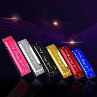 Harmonica De 10 Agujeros Y 20 Tonos En Clave C Colorida Instrumento De Viento De Madera Y Plástico Ecológico Rojo Plata Negro ABS - details 0