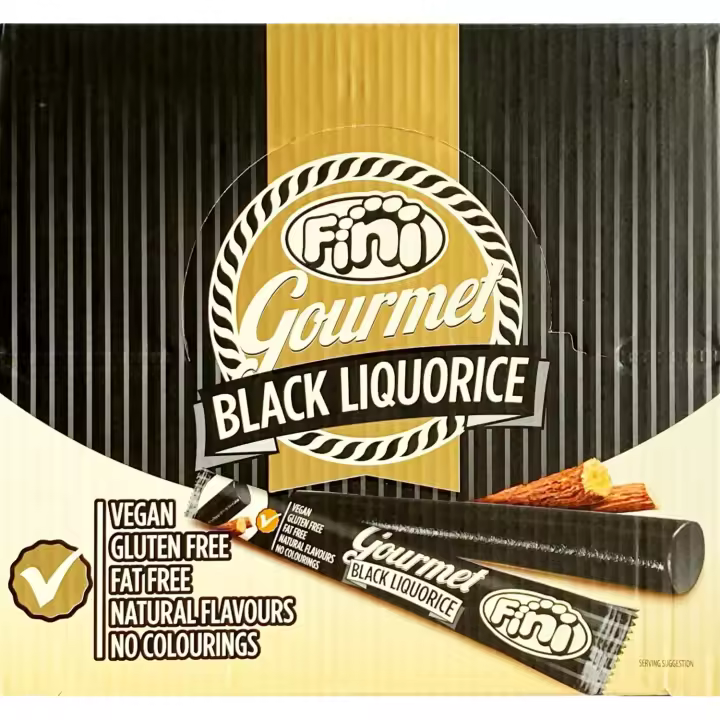 Fini Regaliz Gourmet Negro 32 x 32 g Black Liquorice Vegano Sin Gluten - 1