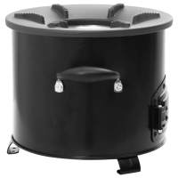 vidaXL Cocina de leña para camping metal negro 36x26x22,5 cm - details 3