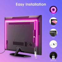 Tira De Luz LED RGB USB 1-5m Con Control Remoto Bluetooth 24 Teclas Sincronización Con Música COB Dimmable Para Decoración De Habitaciones Y TV - details 10