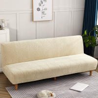 Cubierta De Sofá Cama Sin Brazos Con Patrón De Hojas Tejido En Jacaranda Efecto Impermeable Protege Textiles Del Gato - details 5