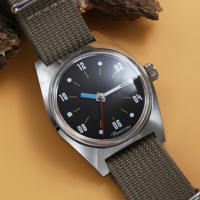 Reloj Mecánico De Mano PHANTOM 7120 Para Hombres 36mm Retro Business Tiempo Clásico Sencillo Para Parejas Material De Correa De Cuero Resistente Al Agua 3Bar - details 1