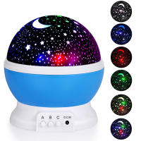 Lámpara De Noche LED Estelar Giratoria Para Dormitorio Infantil Iluminación De Galaxia Y Luna Regalo Para Niños Luz De Cama Rotativa Con Proyector De Estrellas - details 0