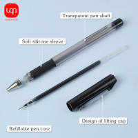 WQN-14PCS Bolígrafo De Gel Negro Con Taza Completa De 0.38 Plumón Escribir Smooth Tinta Negra Suministros De Oficina Y Contabilidad Reemplazo De Núcleo - details 3