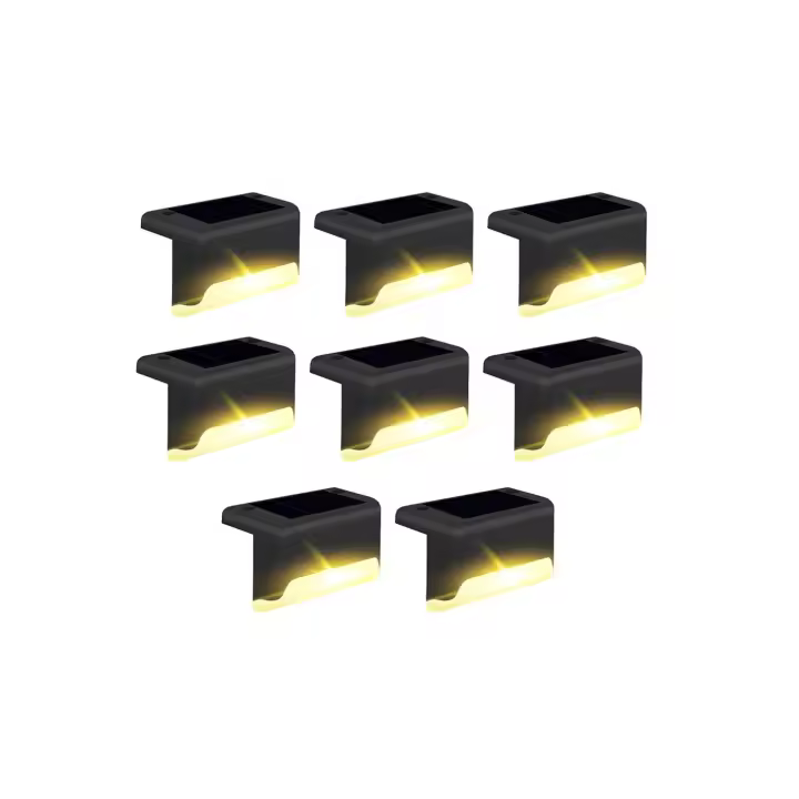 Mediawave tienda 8 unids luces solares para pasos IP66 al aire libre Lámparas luz caliente recargable - 1
