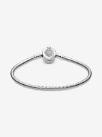 Pandora - Pulsera Pandora Moments with Cadena de Serpiente y Brilliant Crown-Plata de Lei - details 2