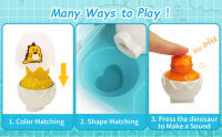 Juguete Educativo Montessori Para Niños Caja De Colores Y Formas Con Dinosaurios Juego De Aprendizaje Temprano Para Bebés - details 10
