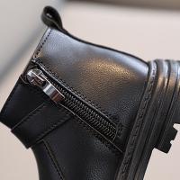 Botas De Cuero Para Niños Moda Otoño Invierno Botines Cortos Con Cierre De Cremallera No Esmeriladas Antideslizantes Para Niños Y Niñas - details 8
