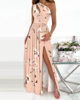 2025 Mujeres Alta Calidad Vestidos Mujeres Slant Hombre Hueco Temperamento Gradiente de Color Alta Split Vestidos Largos - details 10