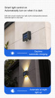 Lámpara Solar LED Exterior Impermeable Iluminación De Pared Para Jardín Y Courtyard Luz Solar Moderna Decoración De Hogar - details 3