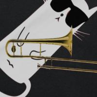 Camiseta De Algodón Gráfica Con Gato Divertido Y Lentes De Sol Tocando Trombón Estilo Callejero Manga Corta Regalos De Cumpleaños Veraniego Para Hombre - details 3