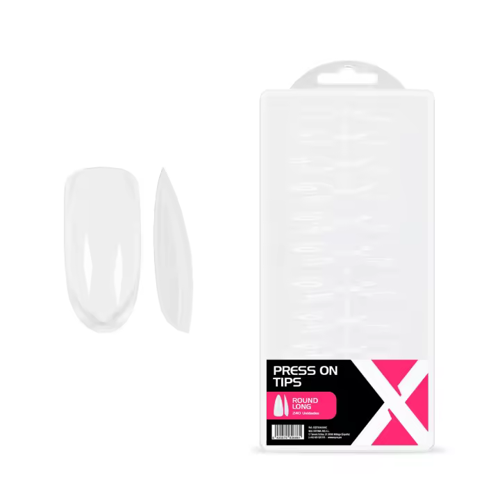 240 x Press On Tips Round Long - Equis Pro - Vendido por Beauty World Distributor - 1