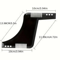 Peine Moustache Negra Para Hombres Peine Moldable Ajustable Con Corte De Barba Accesorios Antidesatornillador Ruler Trimmer De Plástico - details 4