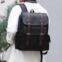 Mochila Grande Para Laptop 2023 Mochila De Hombro Suave Para Hombres Material Principal PU Cuero Negro Marrón Bolsa Escolar Para Adolescentes Y Jóvenes - details 17