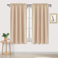 Cortinas De Bloqueo De Luz Para Dormitorio Cortinas Térmicas Aisladas Para Sala De Estar Oficina Color Sólido Cortinas Cortas Verde - details 12