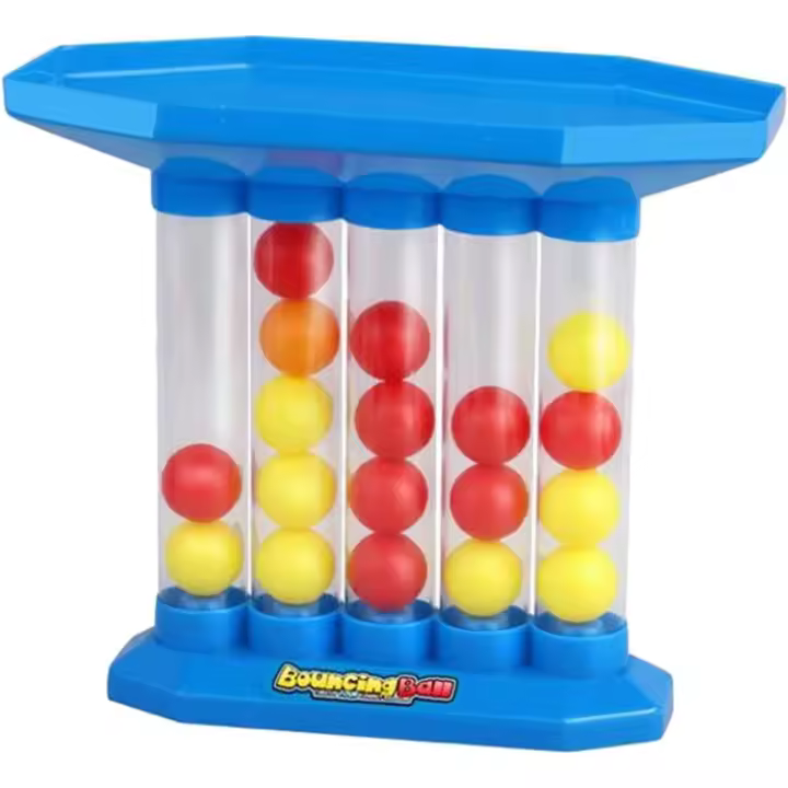 Juego de pelota rebotadora, juego de 4 tiros, juego de mesa interactivo, juego de ping pong con pelota rebotadora para fiestas de viaje en interiores y exteriores, 26 x 14 x 22,5 cm - 1