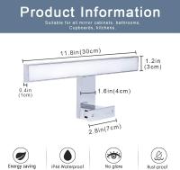 BIT Luz de espejo LED espejo con iluminación 5W 30 CM lámpara de baño para gabinete con espejo baño 6000K lámpara de baño blanca neutra lámpara de espejo - details 2