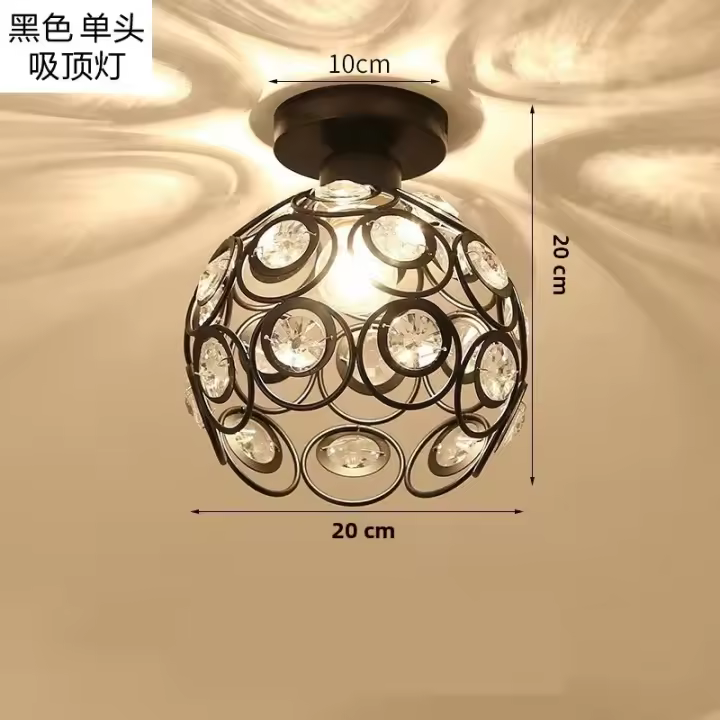 Lámpara De Techo Para Restaurante Cristal Simplicidad Y Elegancia Para Entrada Sala De Espera De Hotel Decoración Para Bar Lámpara Individual Metálica 220V - 1