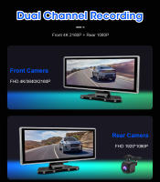 Cámara De Dashboard 4K Con Wireless Carplay Pantalla Grande De 11.26 Pulgadas Línea De Oro Multimedia Navegación GPS Para Coche - details 7