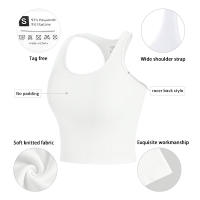 Top De Yoga Para Mujer 3 Piezas Vest Racerback Sin Mangas Transpirable Y Secado Rápido Deporte Streetwear Rib Knit - details 1