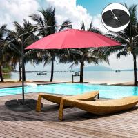 Outsunny Base para Sombrilla de 4 Piezas Soporte para Parasol Rellenable con Arena 68 kg o Agua 52 L para Jardín Patio Terraza Negro - details 1