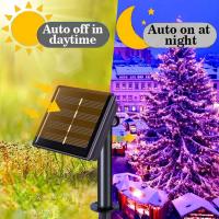 Luces De Hilo De Fairy Solar Exterior 32M Con 300/200/100/50 LEDS En Cobre Y Plata Resistente Al Agua 8 Modos Para Navidad Boda - details 2