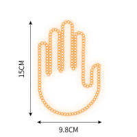 Tira De Luz LED Para Coche Con Control Remoto Y Gestos Accesorios Para Dedo Medio Iluminación De Palma Decorativa Y Atmosférica Material ABS Voltaje 5V - details 4
