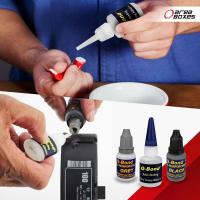 AREABOXES - Pegamento Extrafuerte Dos Componentes. [Qbond] Adhesivo P/TODOS Los Materiales. Soldadura En Frio Para Metal. Kit Reparación De Cianoacrilato + Polvo, Facil Y Rapido. (Kit 9 piezas) - details 0