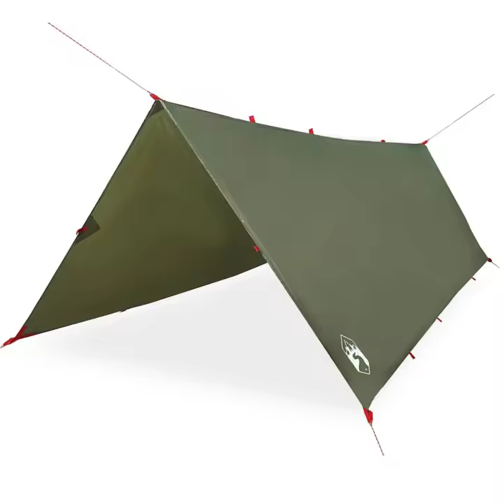 vidaXL Lona de camping impermeable verde oliva 406x306 cm - 1