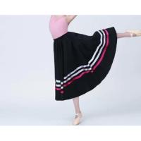 Girls Dance Skirt Long Ballet Skirt Wrap Skirt Stripes Maxi Skirt Vintage Swing Skirt - details 3