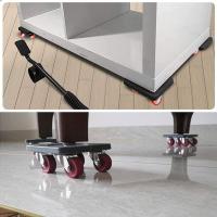 Muebles, 5PCS Elevador Muebles Servicio Pesado Juego Herramientas para Mudarse Deslizadores con 4 Rueda Doble Rodamiento Rotación 360 Grados Mueble Dolly Capacidad 400 KG - details 1
