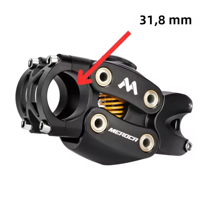 MEROCA Soporte De Manillar De Bicicleta De Suspensión Para MTB Montaña/Ruta 25.4mm Absorbedor De Choque De Manillar 31.8MM*90MM Aluminio - 1