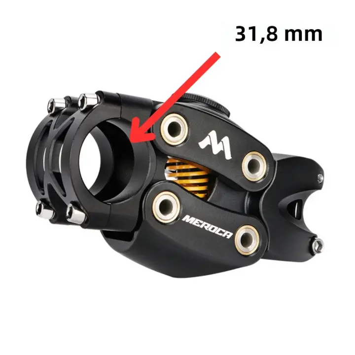 MEROCA Soporte De Manillar De Bicicleta De Suspensión Para MTB Montaña/Ruta 25.4mm Absorbedor De Choque De Manillar 31.8MM*90MM Aluminio - 1