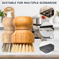 2 Pinos para setes y verduras-Madera con hilo y Cerdas Naturales-Para Cocina y baño - details 1