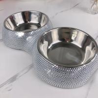 Tazón De Alimentos En Forma De Diamante Para Perros Y Gatos De Acero Inoxidable Desmontable De Dos Capas Nuevo 2024 - details 15